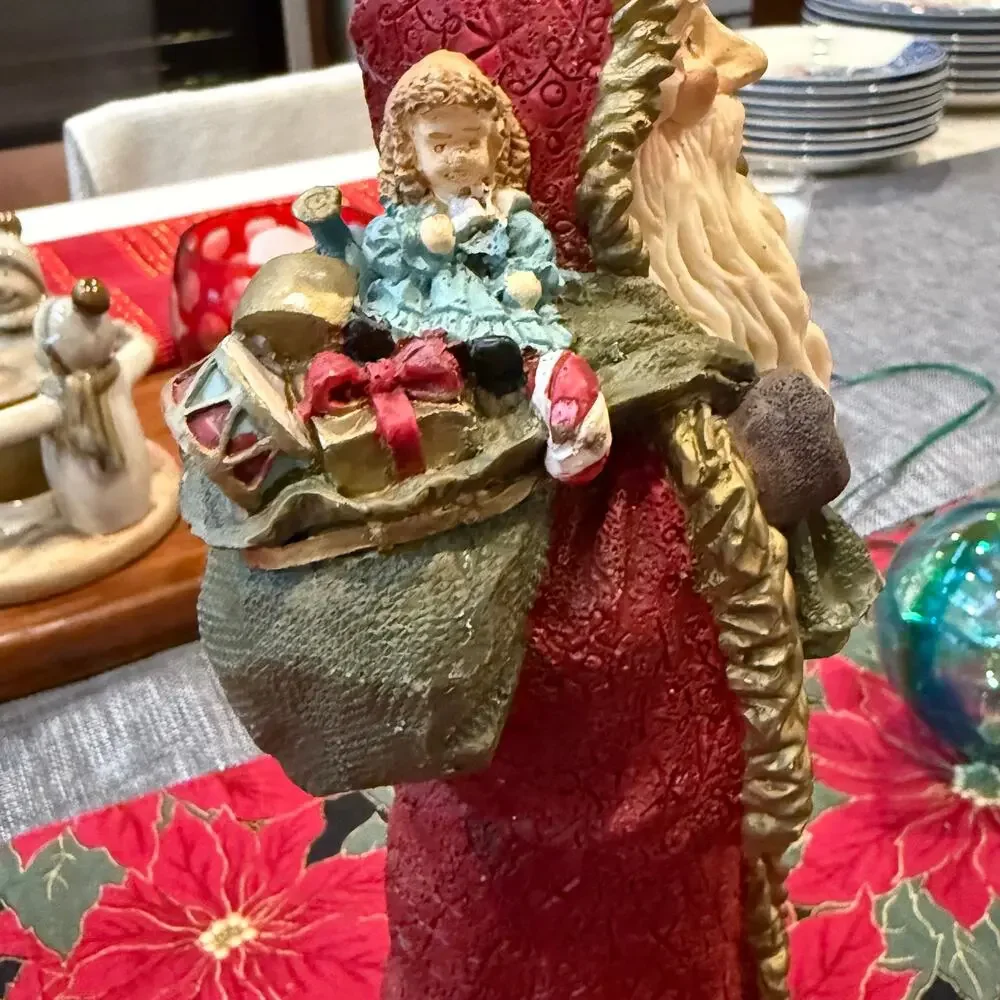 Santa Claus St. Nicholas Resin Figure ~10-1/2